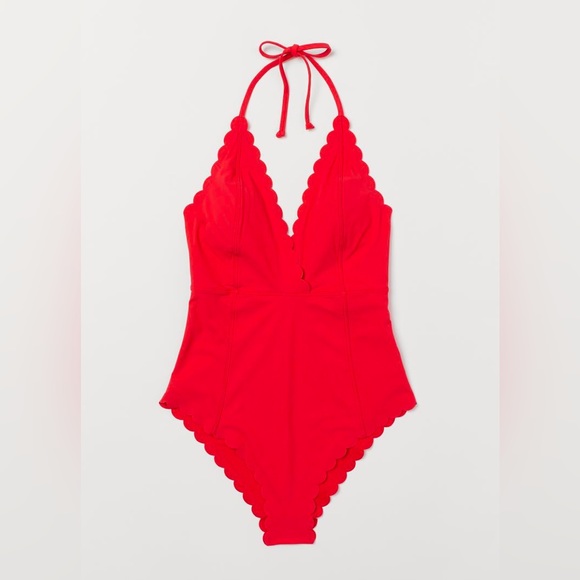 H&M Swim Hm Scallopededge One Piece Swimsuit Poshmark